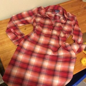 Plaid Patagonia shirt dress